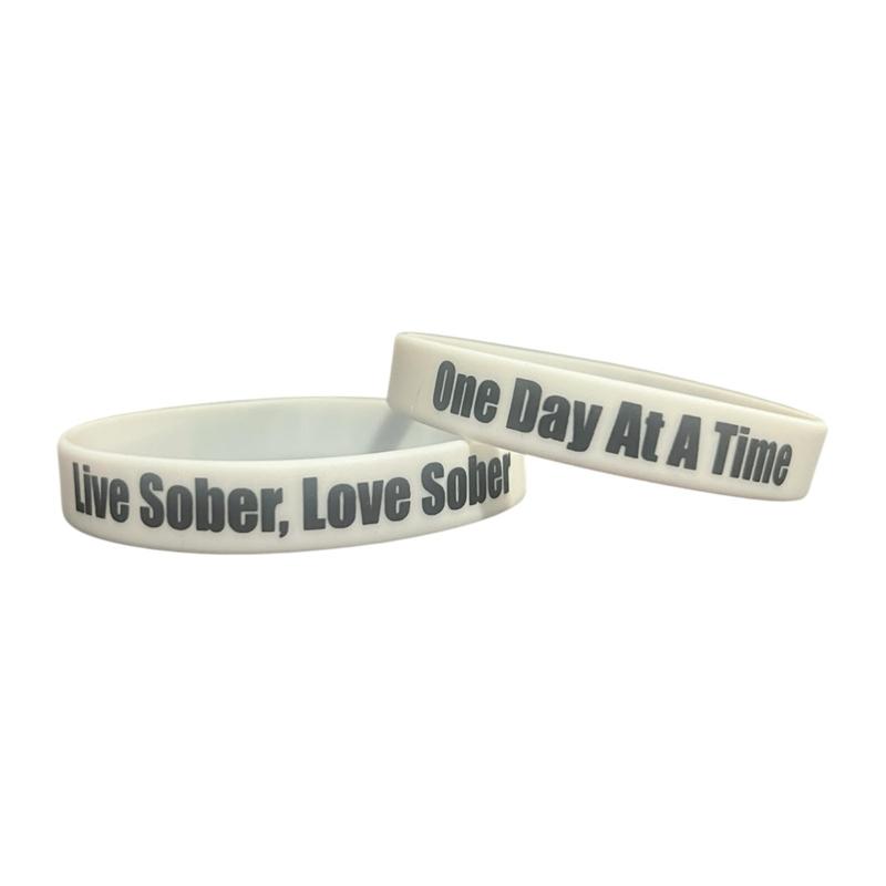 Live Sober, Love Sober - One Day at a Time Wristband - TikTok Shop