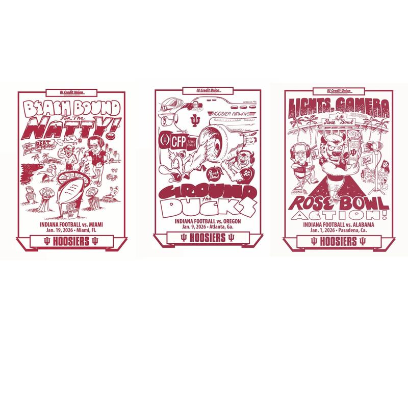 Indiana Hoosiers 2025-26 Football Peach Bowl Poster( Unframed-Print Only )