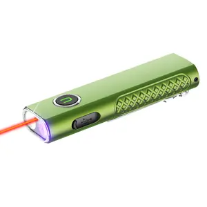 UltraFire S3 3-in-1 Rechargeable Flat EDC Flashlight 1200LM | Magnetic Base Work Light with Red Laser & 365nm UV | Hands-Free Tactical Light for Mechanics, Home, Emergency Use, mensgifts, campinggear
