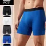 Men's 5 Pack Stretch Boxer Briefs, Stretchy Sports Underwear, Long Leg No Ride Up Moisture Wicking Quick Dry Breathable Sports Underwear, Anti Chafe Athletic Performance for Men, Running Cycling Workout Gym Loose Fit Underwear, Assorted Colors All Season
