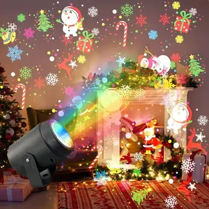 USB Rotating LED Christmas Projector Light (20 Patterns), Adjustable Brightness, Bedroom Decor, Holiday Gift, Halloween Decoration