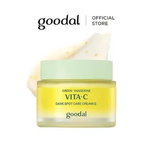 [GOODAL Official Shop] GOODAL Green Tangerine Vitamin C Dark Spot Care Cream ALPHA | Vitamin C Cream with 5% Niacinamide | Fades Dark Spots, Boosts Radiance & Hydrates