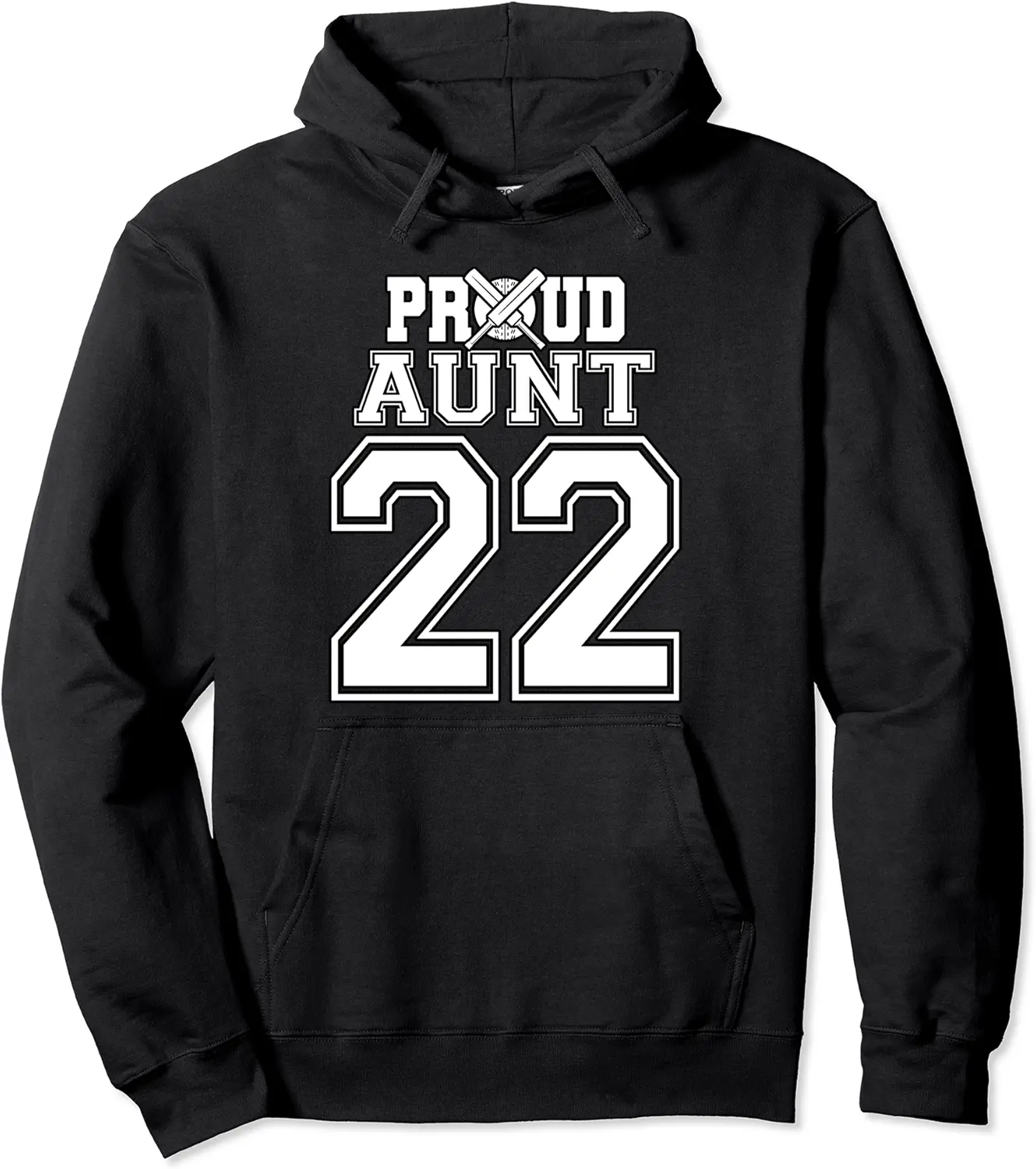 Proud Cricket Aunt Number 22 Pullover Hoodie - Emmacole Shop 66B0D5NFT6C5