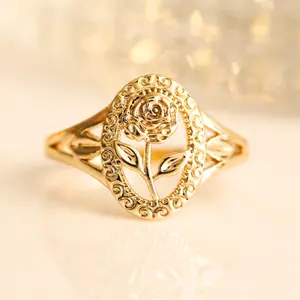 Elegant rose copper ring, suitable for daily wear, wedding, engagement, daily wear, Valentine's Day gift, Mother's Day