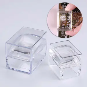 Square Nail Transfer Tool Set, Includes Stamp and Scraper, Easy Design Transfer, Odorless, Perfect for Hands, Feet, Nails Accessories