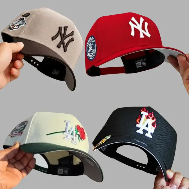 New Era MLB NY Yankees LA Dodgers Premium Retro Baseball Hat – Adjustable 9FORTY 59FIFTY Curved Brim Snapback Cap, Embroidered Official Team Graphics, Classic Sportswear Fashion, Urban Streetwear Style, Casual Everyday Wear, USA 2026 Edition
