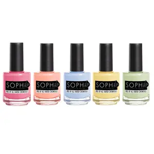 SOPHi Blush & Bloom - Non-toxic Nail Polish - Made Me Blush, Mint & Mingle, Morning Glow, On Cloud 9, Peach Perfect - 0.5 fl. oz. - Cruelty-free, Vegan, Water-based Formula