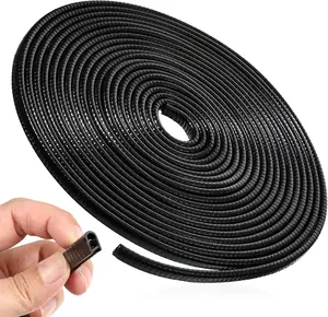 Ft(M) Door Edge Guard Black Car Door Edge Protector, PVC U Shape Trim with Metal Sheet No Adhesive Needed Easy to Install Universal Fit for Most Vehicles