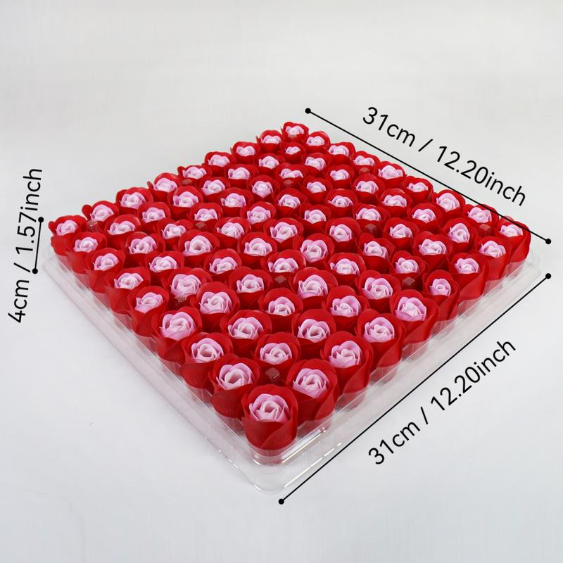 81 Piece Soap Rose Artificial Flowers, Wedding Decorations, Valentine's Day Gift, Living Room Home Decoration, Festival Decor, Table Arrangement