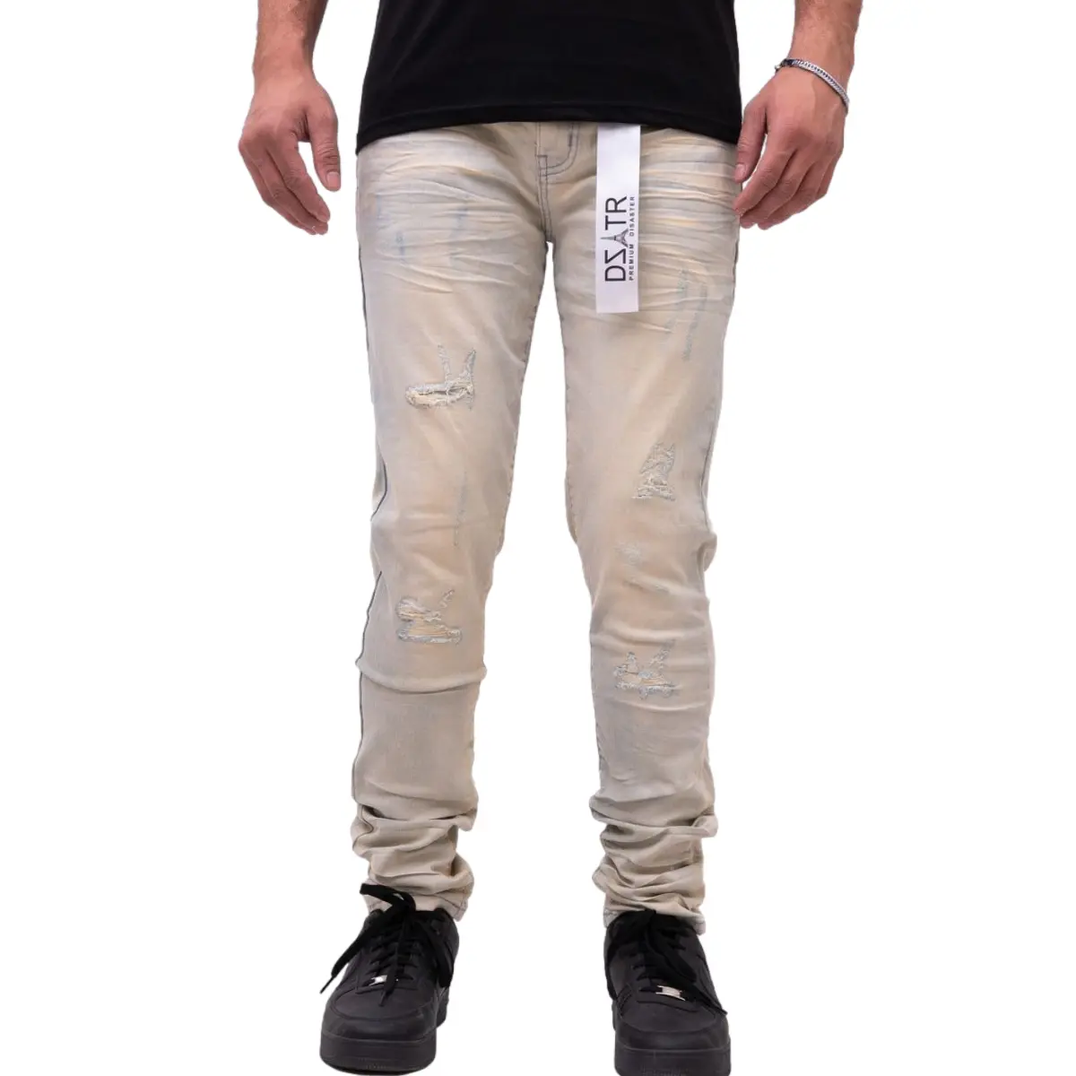 DZATR | CLASSIC ULTRA SKINNY STRETCH DENIM - VANILLA ICE