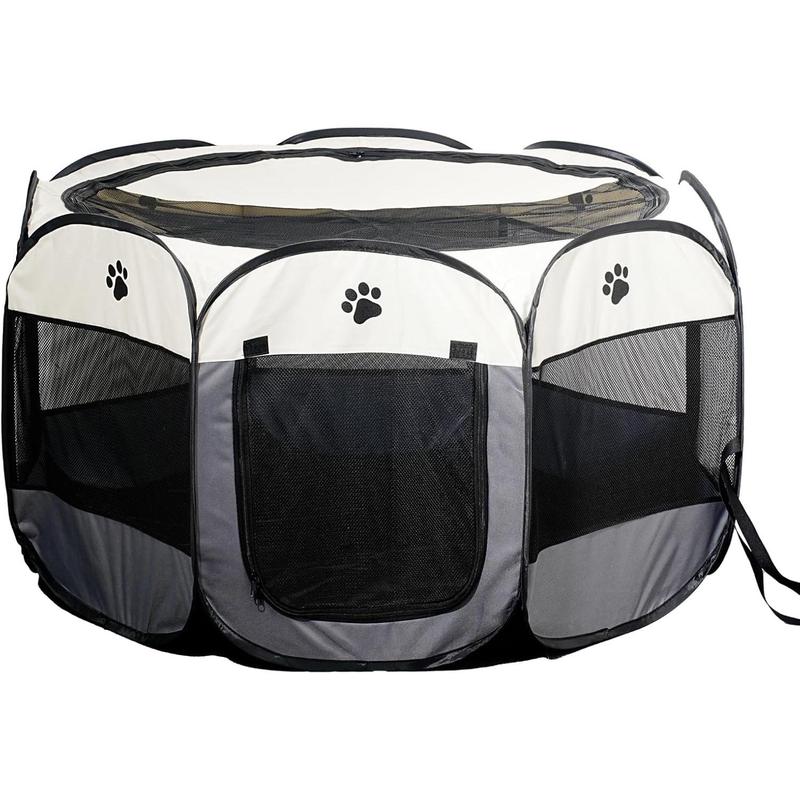 Portable Pet Playpen, Dog Playpen Foldable Pet Exercise Pen Tents Cat House Playground for Puppy Kitten Indoor Outdoor Travel Camping Use Beds Bedding Enclosure