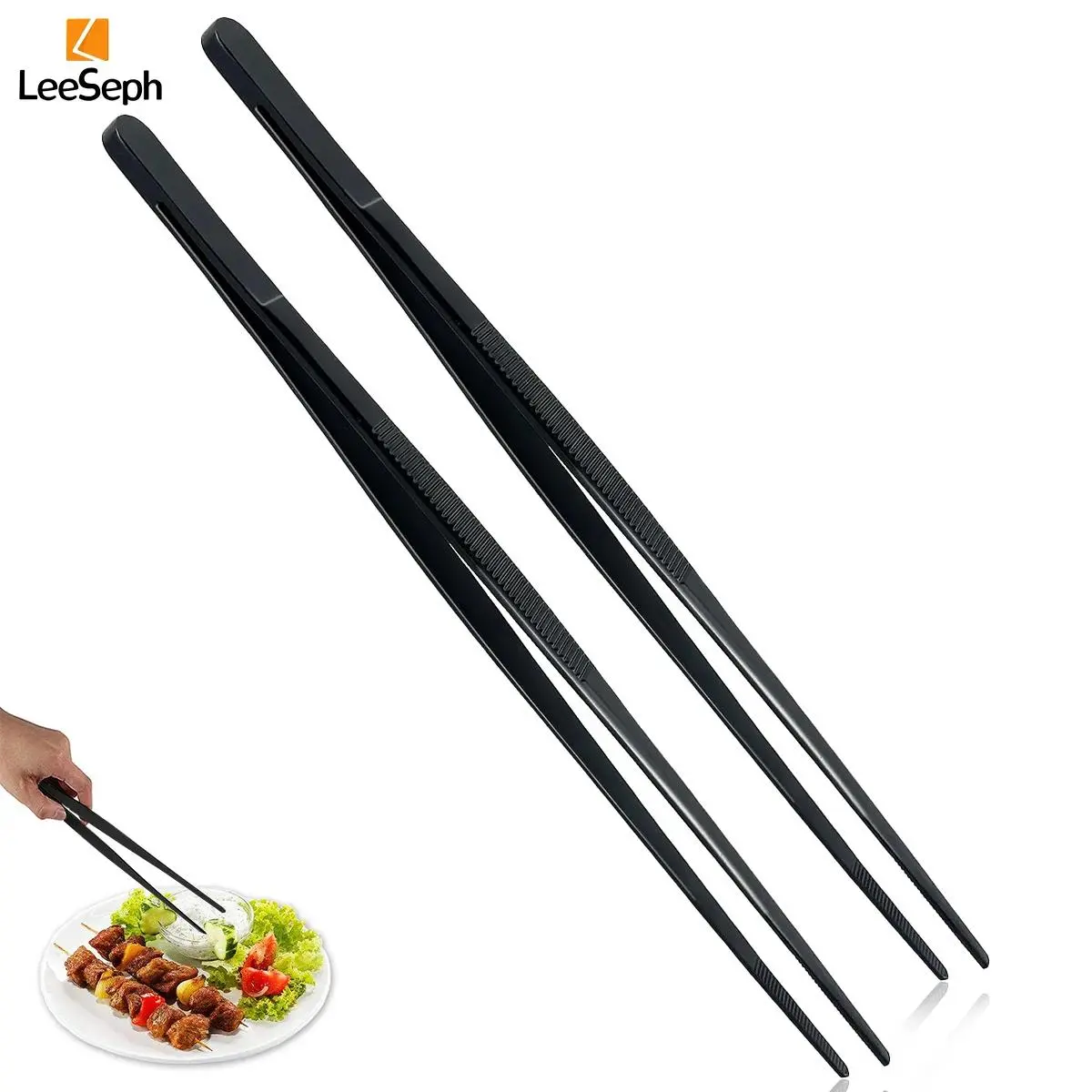 2PACK Stainless Steel Tweezers, 7.8/9.8/11.8in Barbecue Cooking Kitchen Culinary Kitchen Tweezers Stainless Steel, Professional Chef Tweezer for Cooking Food Design Utensils, BBQ Tools, Outdoor Bbq Utensils, Grilling Barbecue Accessories