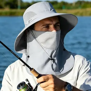Sun Hat for Men Women with Neck Flap,UPF 50+ UV Protective Hiking Fishing Hats,Wide Brim Sun Hat for Women&Men