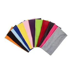 12 Pack 5 Inch Wide Moisture Wicking Stretch Sports Bandana Headband for Sports Yoga Fashion, Candy Color