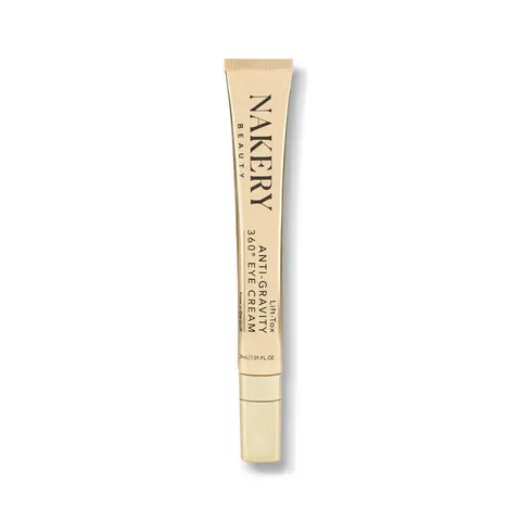 Nakery Lift-TOX Anti-Gravity 360° Cooling Under Eye Cream with Metal Applicator - Firming, Hydrating Corrector, Anti Wrinkle, Dark Circle & Eye Bag Remover for Dry/Normal/Sensitive Skin - Hyaluronic Acid, Glycerin (Single Item), Firming Eye Cream, Under E