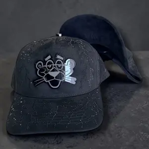 Hat Panther Black Plate Snapback Cap with Logo, Adjustable Fit, Classic Design Graphic Trucker Hat Fashion Matching Hat