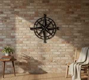 Nautical Compass Metal Wall Art