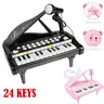 Kids Piano Keyboard,24 Key Toy Mini Grand Piano, Portable Electronic Educational Musical Instrument Toy w/ Microphone,Gift for Kids Multiple Music Educational Toy