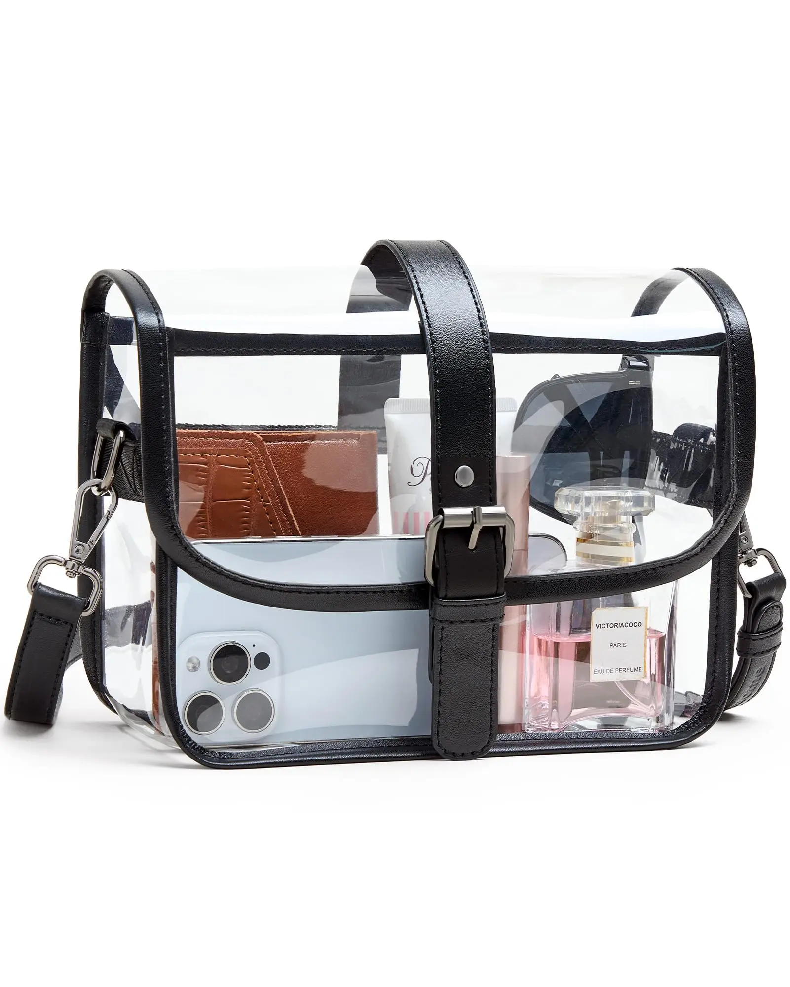 Bluome Clear Purses for Stadium Events 12x6x12 Clear Bag for Women Stadium Bag for Concert Sports Events Travel