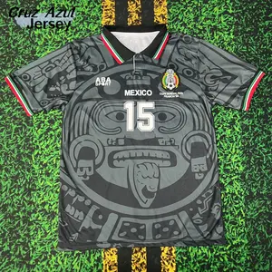 1998 World Cup Mexico National Team Hernandez 15 Black Short-Sleeve Soccer Jersey