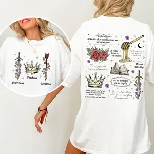 Comfort Colors Powerless Bookish Shirt For Fan, Fearless Shirt, Kai Azer I Love You TShirt, Gift for Bookworms, Romantic Quotes