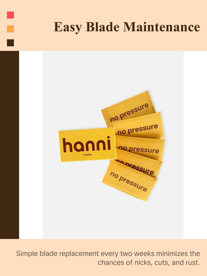 [Hanni Official] Swedish Stainless Steel Blades -  100% Recyclable, Eco-Friendly Double Edge Design for Efficient Shaving Razors Rechargeable