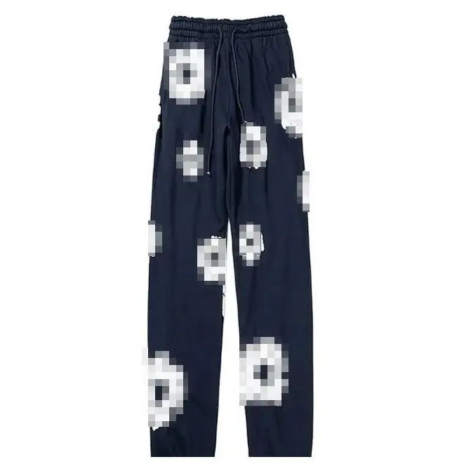 Tibetan blue pants (white floral wreath)