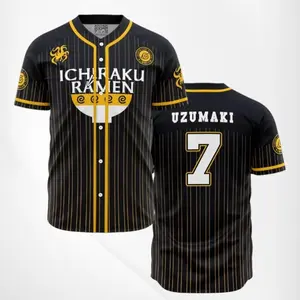 Ichiraku Ramen Shippuden Anime Baseball Jerseys | Cool Summer Anime Vibes for Men & Fans