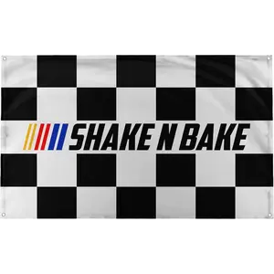 Ricky Bobby Talladega Nights Shake N Bake Motivational Inspirational Office Gym Dorm Wall Decor Design on a 3X5 Feet Flag for Easy Hanging. Authentic BANGER FLAG