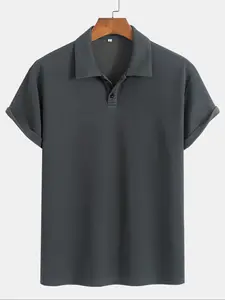 Men's Regular Fit Polo Shirt, Casual Short Sleeve Collared Top for Summer, Fashion Men's Clothes for Daily Wear