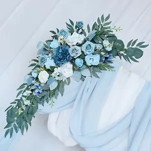 A pair of elegant artificial arch flowers: versatile decorations suitable for home, weddings, or special occasions Artificial Mixed Flower Home Decoration Bouquet