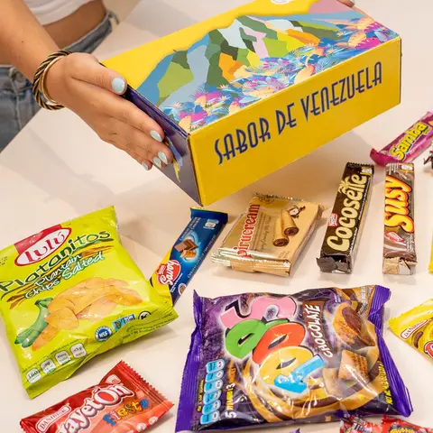 Venezuelan Chocolate Candies Assorted Gift-Ready Snack Box Set - Low Cholesterol Multipack, Salty + Sweet Mix, 10+ Treat Mix, Perfect Gift for All Ages, Latin Cupboard Food Bundle for Holidays