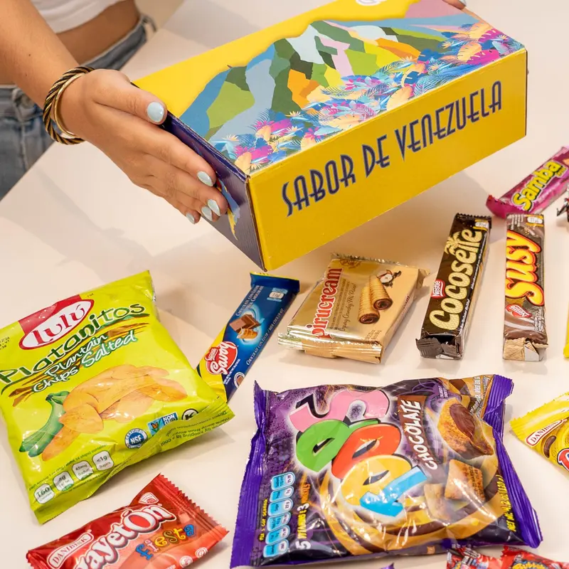 Venezuelan Chocolate Candies Assorted Gift-Ready Snack Box Set - Low Cholesterol Multipack, Salty + Sweet Mix, 10+ Treat Mix, Perfect Gift for All Ages, Latin Cupboard Food Bundle for Holidays