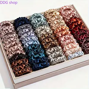 19PCS Satin Scrunchies Set, Multi-Color Silk Hair Ties for Unisex Use, Elegant Hair Accessories for Ponytail Hairstyle, Messy Bun, Daily Wear