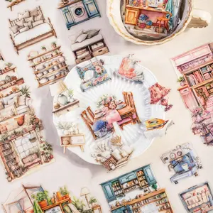 10 Sheets/bag Pet Material Decorative Stickers for Home Diary, Creative Water Bottle and Planner Decor, Lifestyle Journal Accessories, Art Stickers