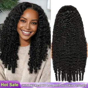 [Hot Sale]Lemoda 200% Density Full 13x6 SKINLIKE Real HD Lace Frontal Burmese Curly Virgin Human Hair Wigs Invisible 0.1mm Ultra-thin Frayed Ends Lace Front Wig Pre Plucked Tiny Knots