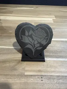 Rose Heart Valentine's Day Slate Coasters | Holiday Gift