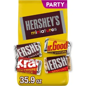 Hershey's Miniatures Assorted Chocolate Candy, Party Pack 35.9 oz