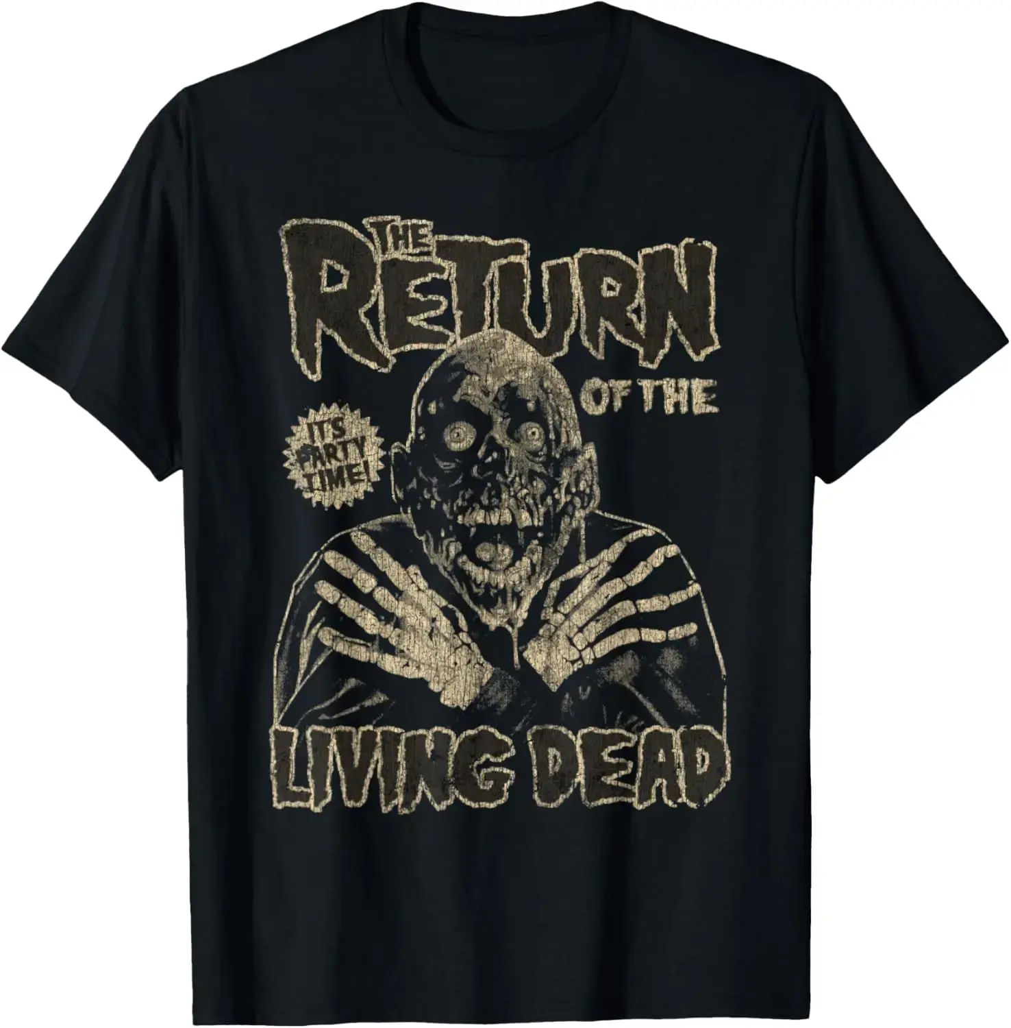 Men's Vintage Return of the Living Dead Graphic T-Shirt, Menswear Round Neck Short-Sleeve Top for Horror Fans, Shortsleeve, Vintage T Shirts, Zombie, Graphic Tee, Vintage Graphic Tees, Zombie Print