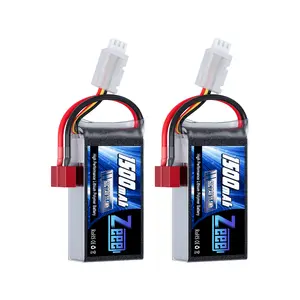 Zeee 2S 1500mAh Lipo Battery 7.4V 60C Soft Pack RC Battery with Deans Plug for FPV Drone Quadcopter Helicopter Airplane RC Boat RC Car RC Models(2 Pack) remote control