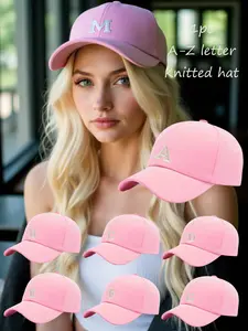 1PC Lady Custom 26 Letter Baseball Cap Hard Top, Wear-resistant Wrinkle-free Fabric, American Retro Sun Hat, Shopping Travel Sports Ready, Metal Buckle