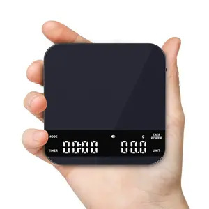 Coffee Scale Rechargeable Espresso Scale with Timer 3kg 0.1g Accuracy for Pour Over and Drip Coffee Digital Weighing Machine Mini and Portable