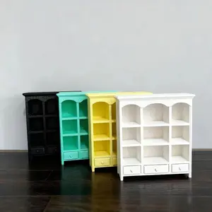 1:12 Scale Dollhouse Multi-Color Mini Storage Cabinet, PLA Material (Non-Wood) - Miniature Storage Cabinet/Dollhouse Furniture Decoration/Ornament/Christmas/Birthday Gift