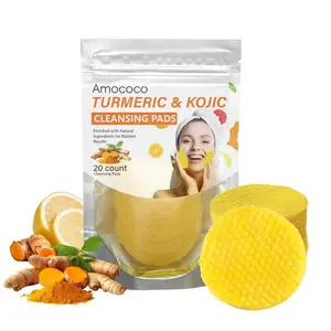 Turmeric skincare pad for facial cleansing and exfoliating - gentle exfoliating effect, as well as comfortable cleanser and face wash Makeup Makeup Remover