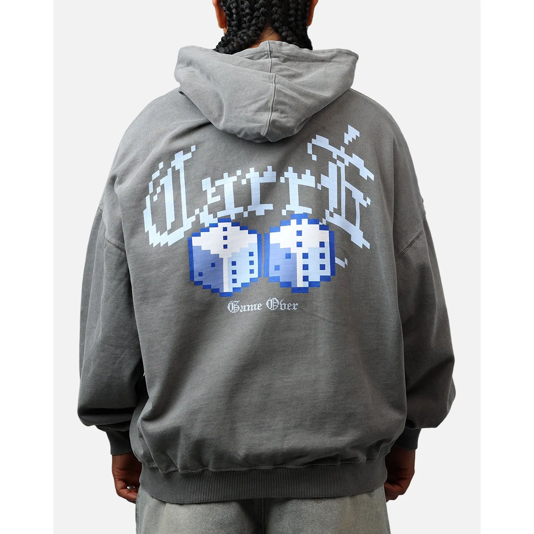 Carre Game Over Hoodie Washed Charcoal