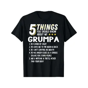 Grandpa Grumpa Humor T-Shirt - 100% Cotton, Casual Fit, Machine Washable - Perfect Gift for Men