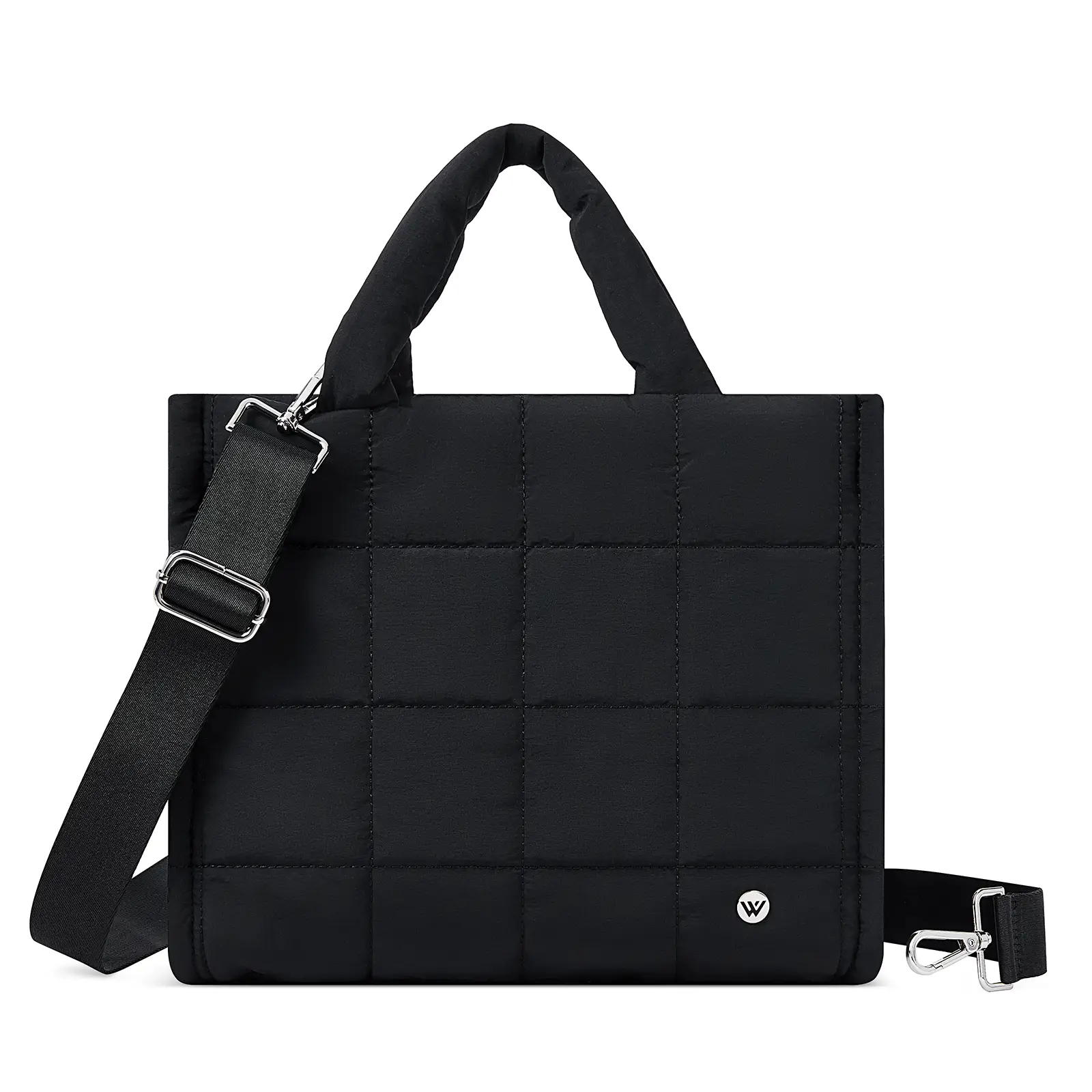 【limited stock】WESTBRONCO Medium FallFreshness Puffer Quilted Tote Shoulder FASHION Crossbody LUNCH Bag 12.5L Capacity Adjustable Nylon Purse for Wome