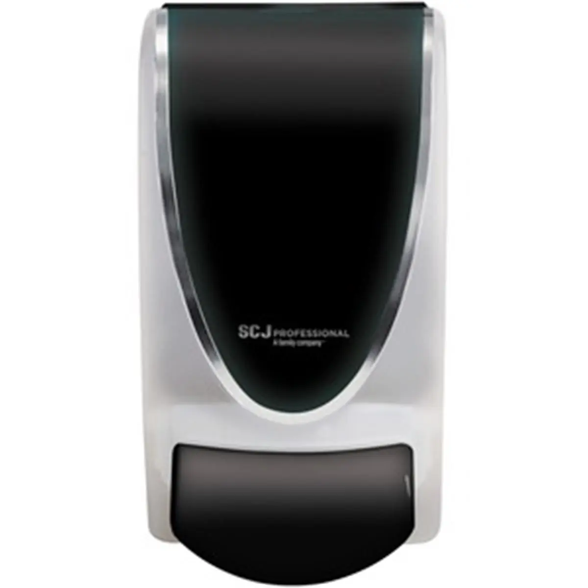 212 MAIN Manual Wall Mounted Soap Dispenser - Black Plastic Pump, 1.06 qt Transparent Sides Anti-Bacterial Fixed Dose Soap Saver, Large Push Button for Long-Term Cost-Efficiency Bathroom Accessory