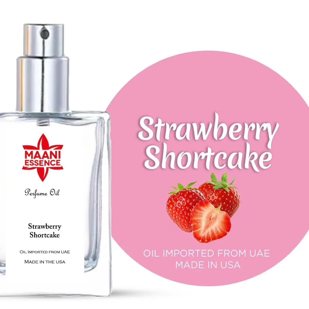Maani Essence Scent 19 Unisex Fruity Fragrances - Strawberry Shortcake Beauty Perfume, Long-Lasting 12-14 Hours Fragrance Parfume, Eau De Parfum, Made in USA, Eau De Parfum Spray Unisex Fragrance