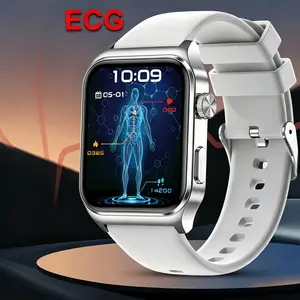 AI health ECG smartwatch, unisex, supports Bluetooth calling and syncs phone notifications, ECG heart rate tracking, sleep monitoring, over 100 sports modes, compatible with Android and iOS systems, IP68 waterproof wearable device
